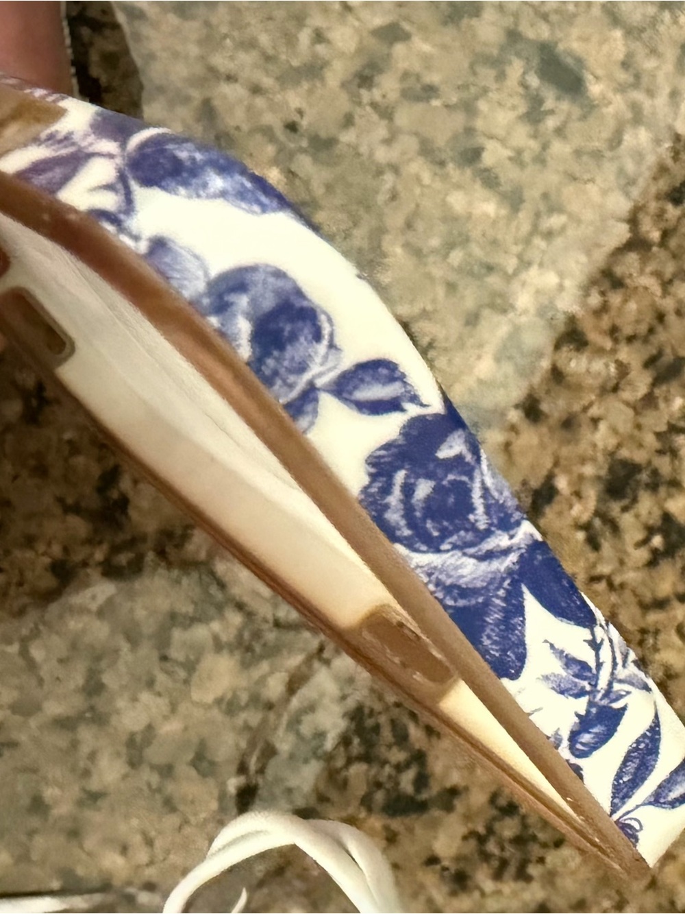 Blue Floral Protective  i Phone 13 Case -

White & Blue floral - Picture 6 of 6